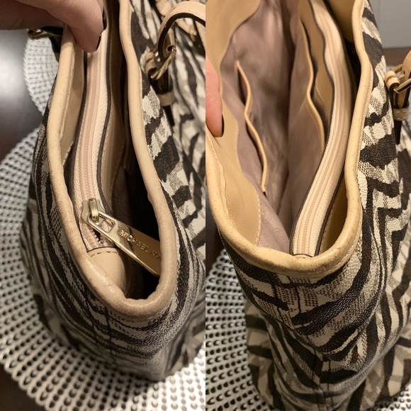 Michael Kors Jet Set tiger stripe large logo purse - Picture 4 of 8